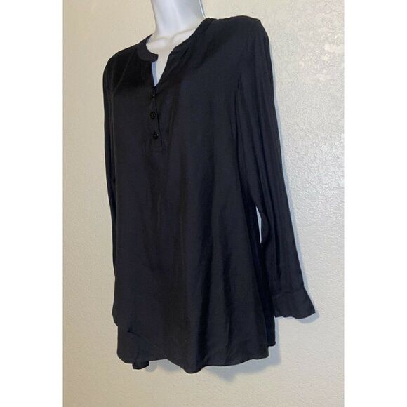 Soft Surroundings In‎ The Study Black Asymmetrical Layered Tunic Size XS - Picture 5 of 10